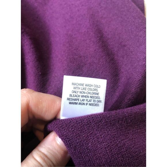 Roz&Ali Women’s Purple 3/4 Sleeve Crew Neck Blouse Size 2X NWT - Picture 6 of 7